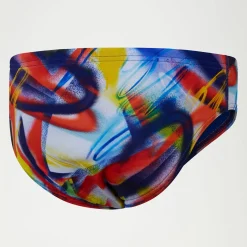 Boys Digital Allover 6.5cm Brief Navy/Red/Green