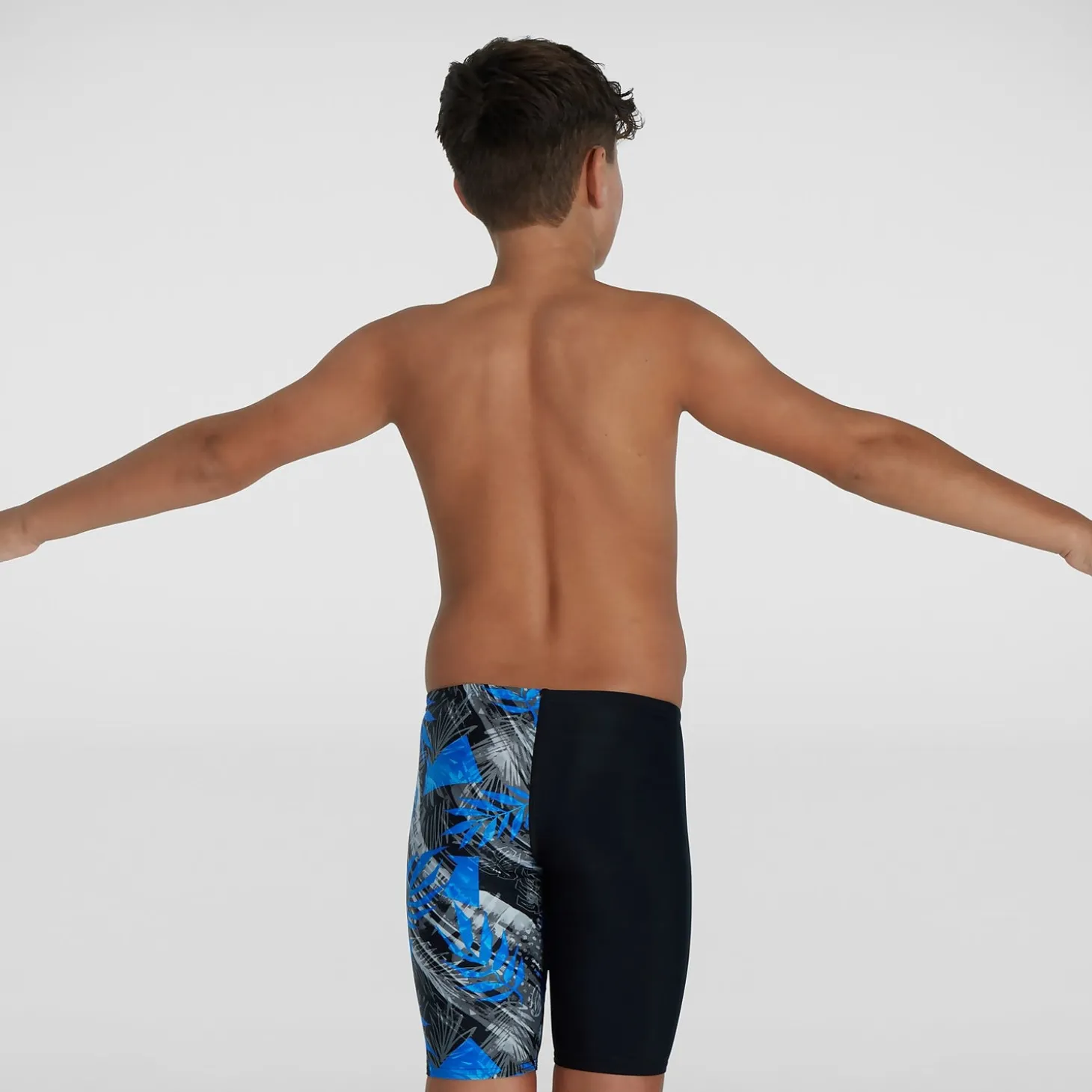 Boys' Digital Allover V Cut Jammer Blue/White