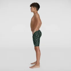 Boys' Digital Allover V Cut Jammer Black/Green