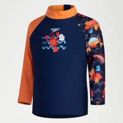 Boys Digital Long Sleeve Rash Top Blue
