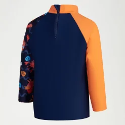Boys Digital Long Sleeve Rash Top Blue