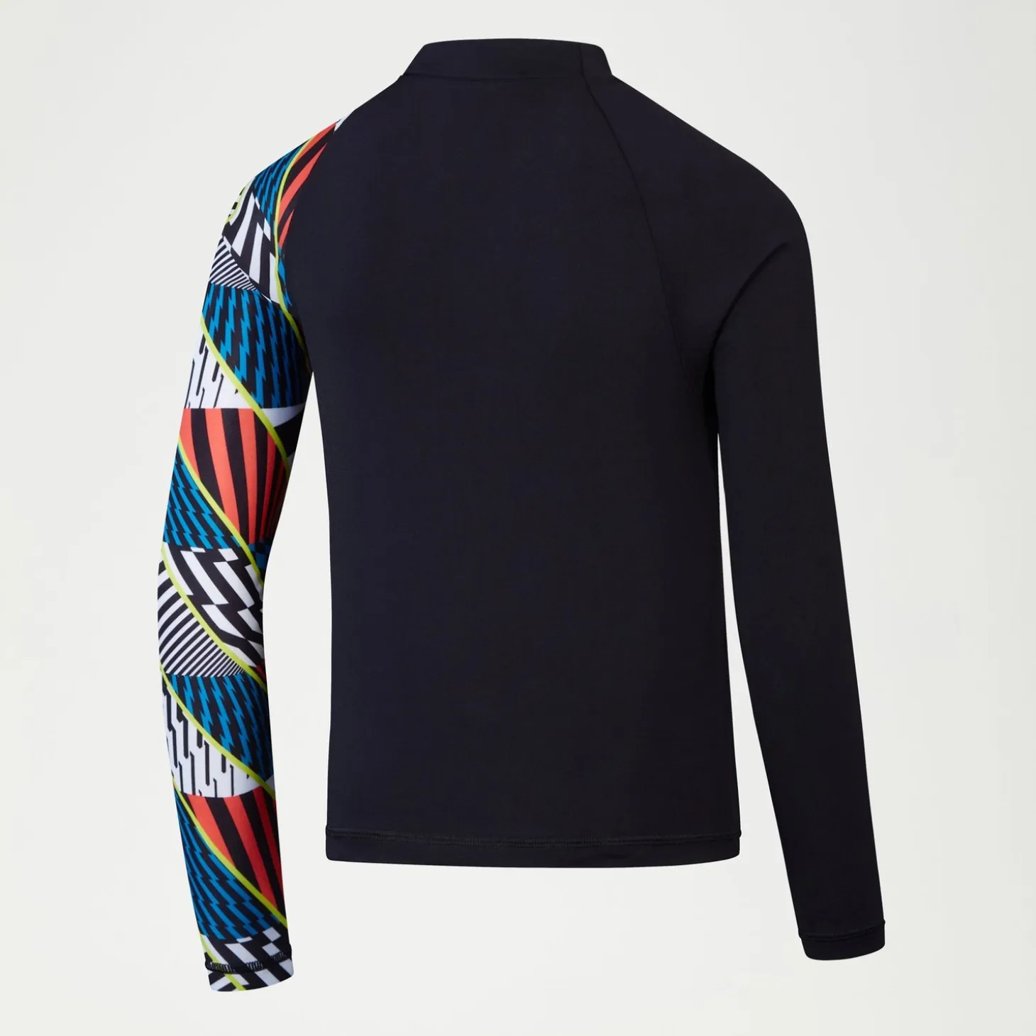 Boys Digital Long Sleeve Rash Top Black/Red/Blue