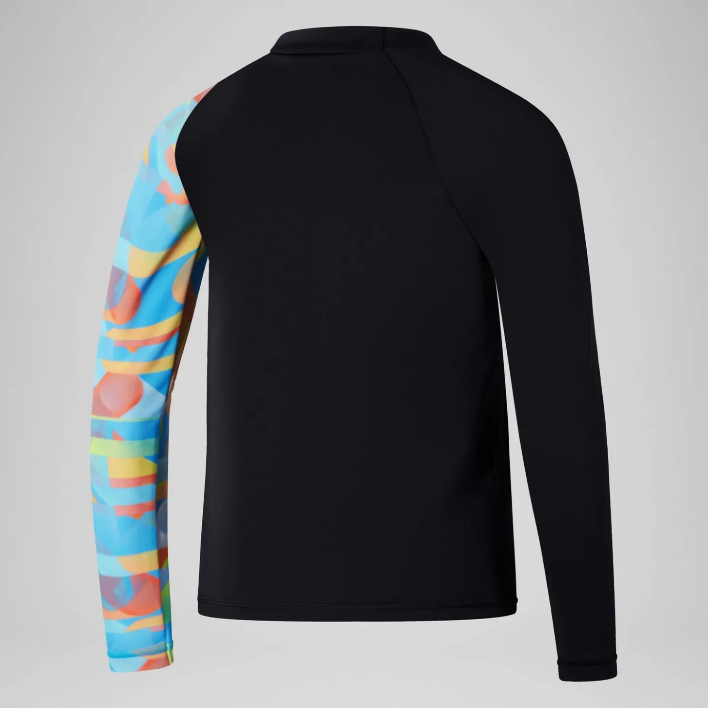 Boys' Digital Long Sleeve Rash Top Black/Blue