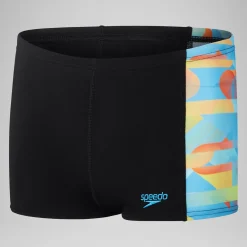 Boys' Digital Panel Aquashort Black/Blue