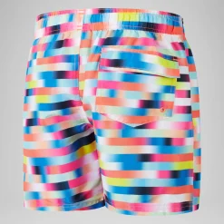 Boys' Digital Printed 15" Swim Short Red/Blue