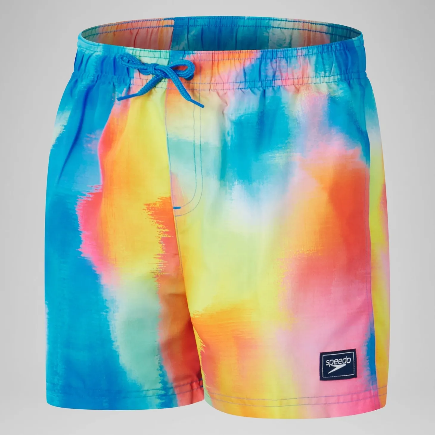 Boys' Digital Printed 13" Swim Short Blue/Yellow