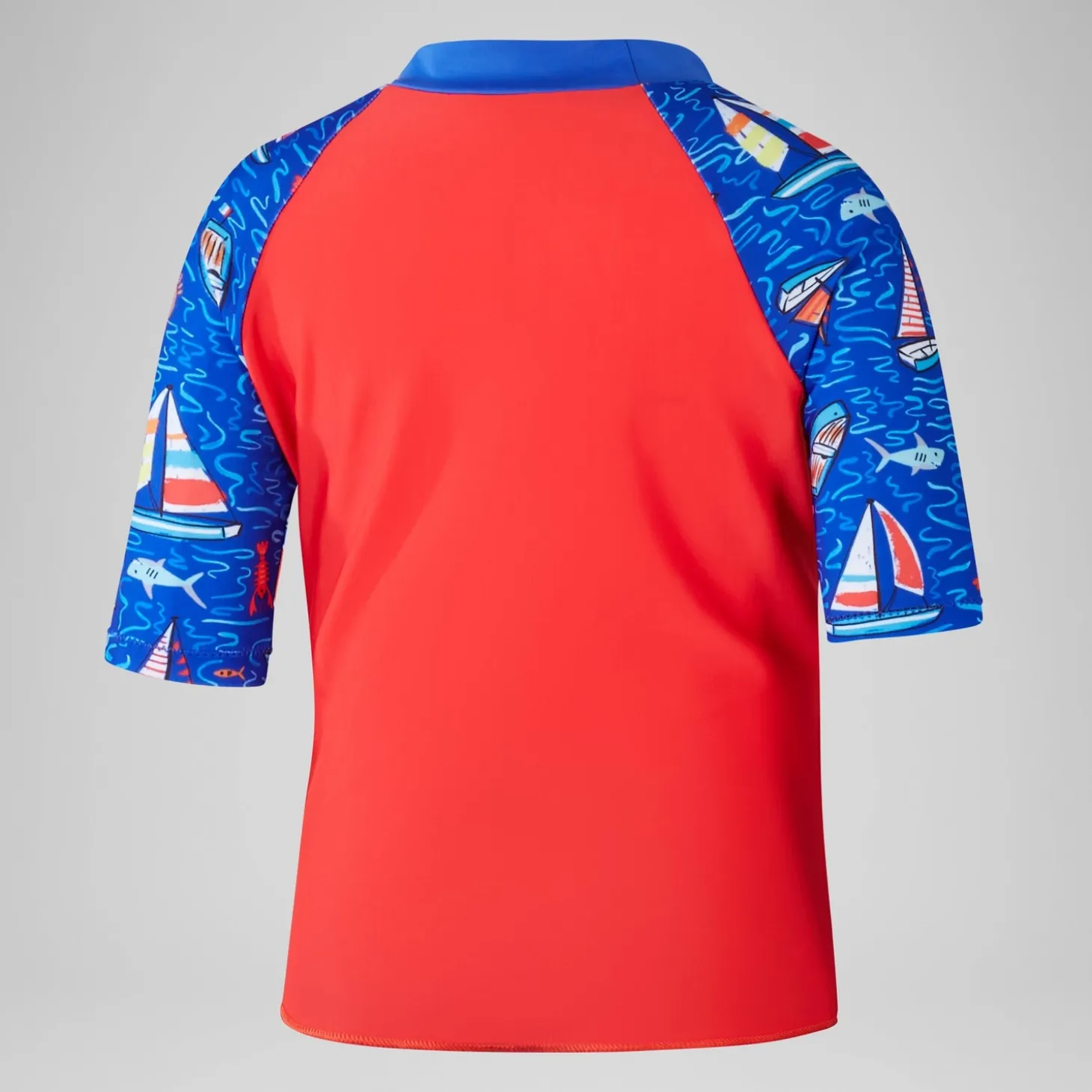Boys Digital Short Sleeve Rash Top Set Red/Blue