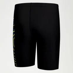 Boys Plastisol Placement Jammer Black/Yellow/Blue