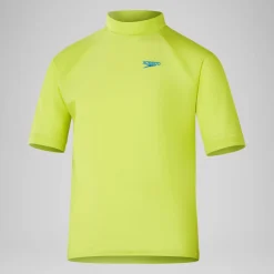 Boys' Printed Short Sleeve Rash Top Yellow