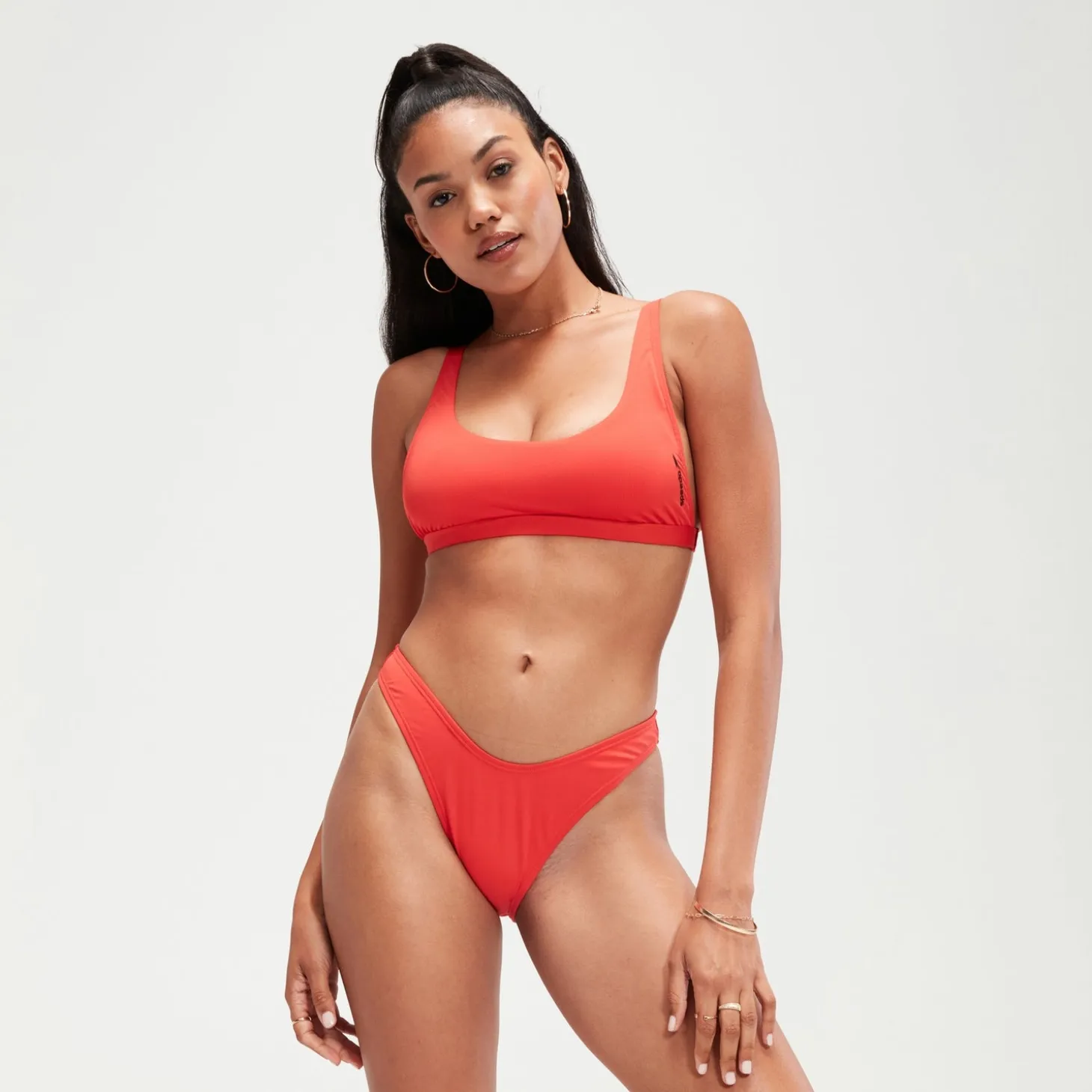 FLU3NTE Sccop Bikini Bottom Red