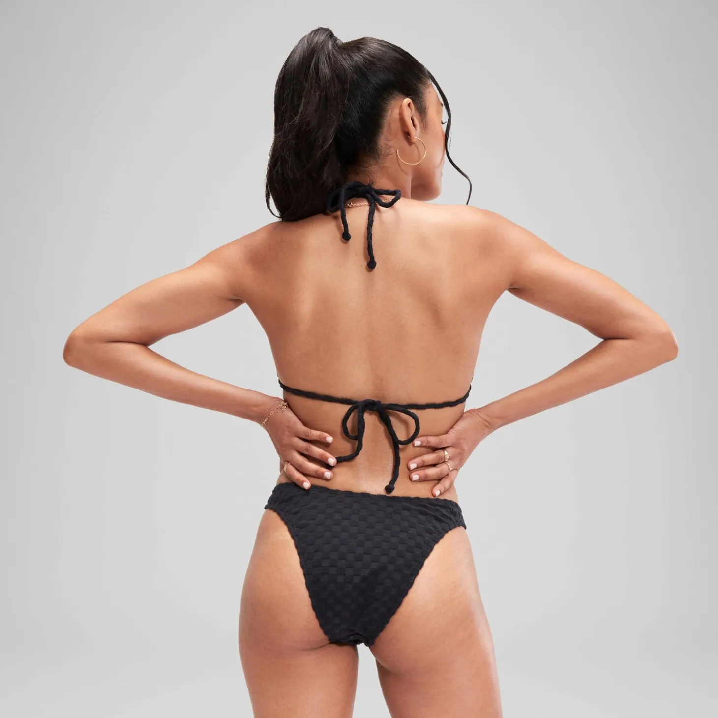 FLU3NTE Terry Scoope Bikini Bottom Grey