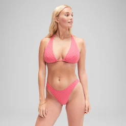 FLU3NTE Terry Triange Bikini Top Pink