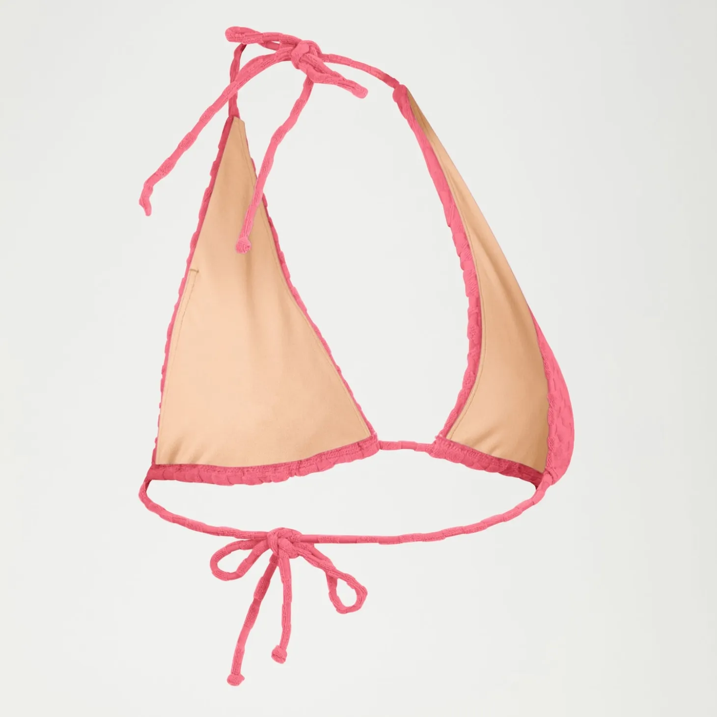 FLU3NTE Terry Triange Bikini Top Pink