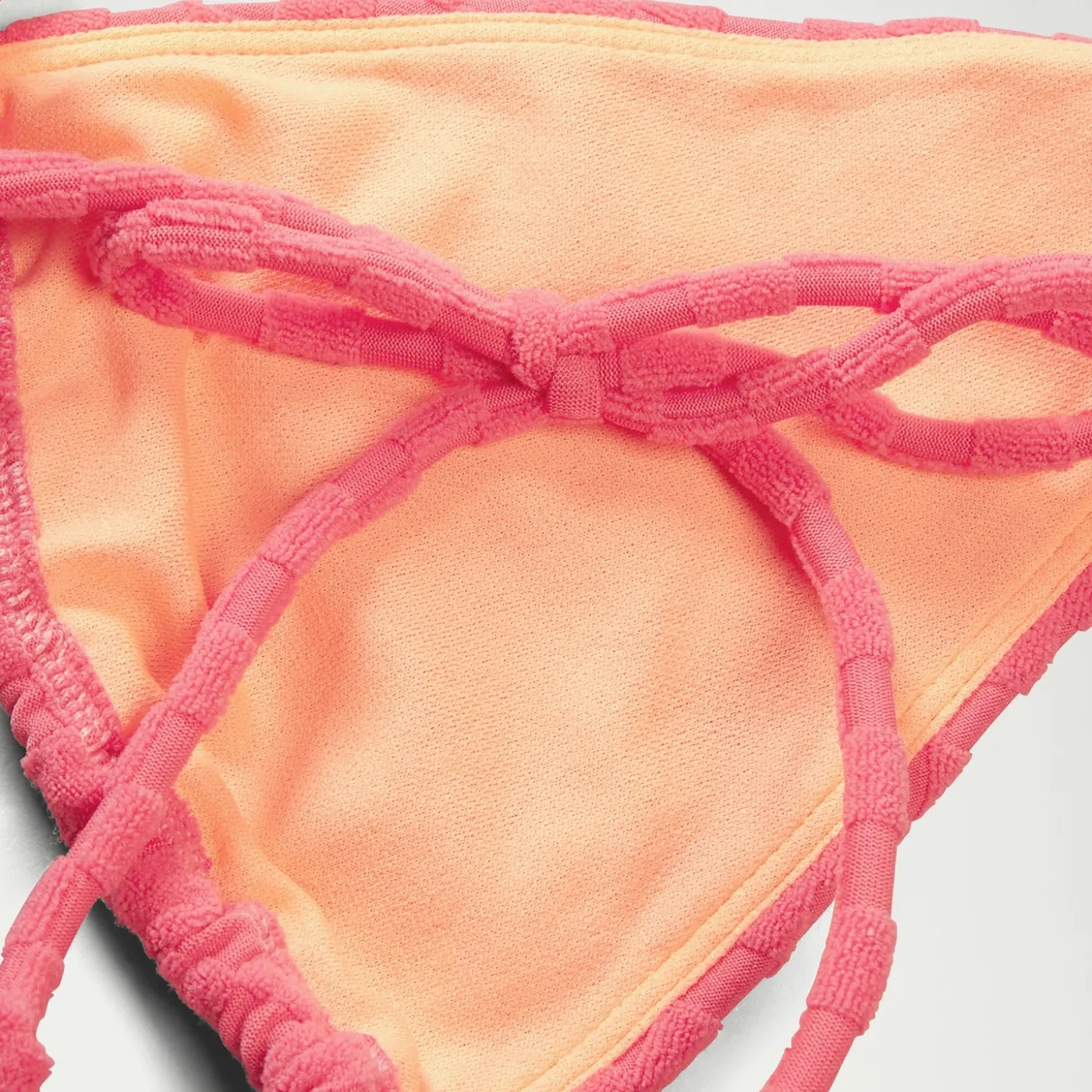 FLU3NTE Terry Triange Bikini Top Pink