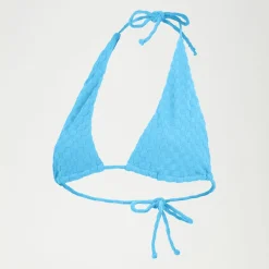 FLU3NTE Terry Triange Bikini Top Blue