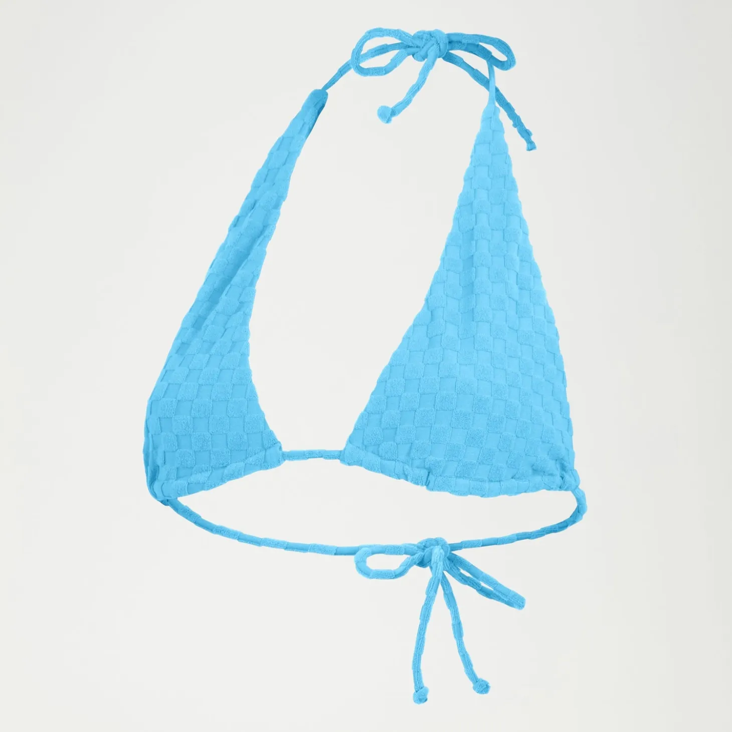 FLU3NTE Terry Triange Bikini Top Blue