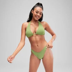 FLU3NTE Terry Triange Bikini Top Green