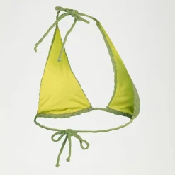 FLU3NTE Terry Triange Bikini Top Green