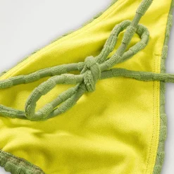FLU3NTE Terry Triange Bikini Top Green