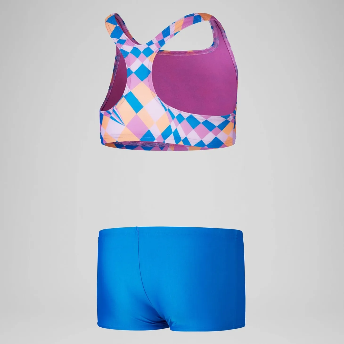 Girls' Allover Bikini Pink/Blue