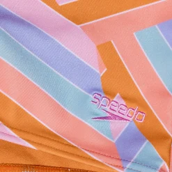 Girls Allover BoylegBikini Orange/Blue