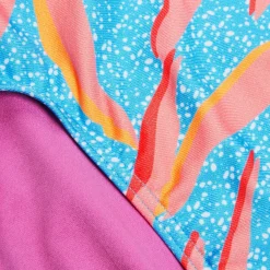 Girls' Club Training Allover Digital Vback Swimsuit Pink/Blue