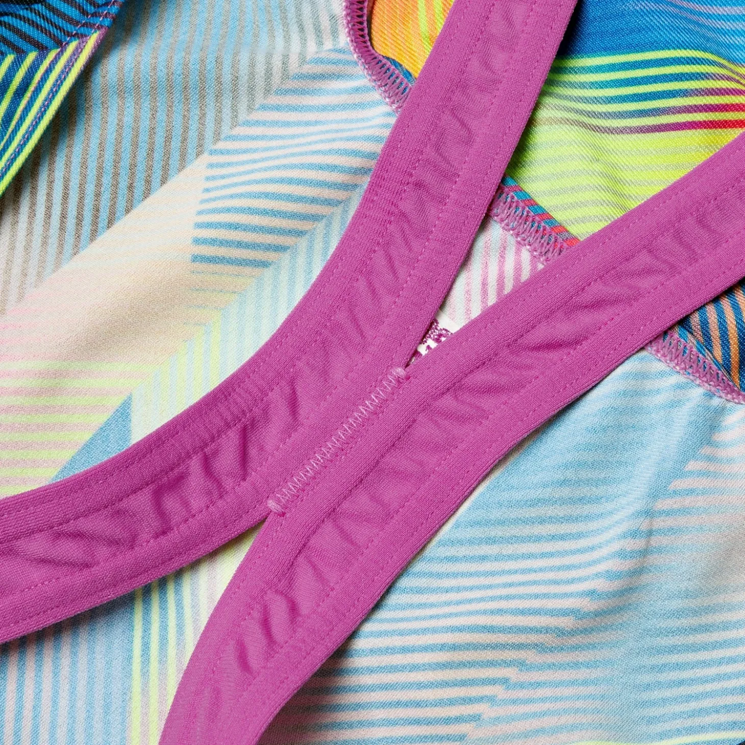 Girls' Digital Allover Powerback Swimsuit Blue/Pink