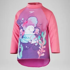 Girls' Digital Long Sleeve Rash Top Pink/Purple