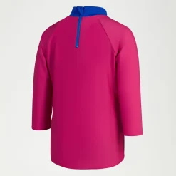 Girls Digital Long Sleeve Rash Top Pink/Blue