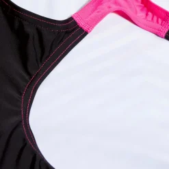 Girls Digital Placement Splashback Swimsuit Black/Yellow
