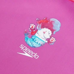 Girls' Digital Short Sleeve Rash Top Set Pink/Purple