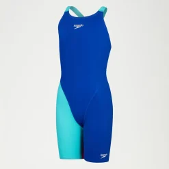 Girls' Fastskin Endurance+ Openback Kneeskin Blue/Green