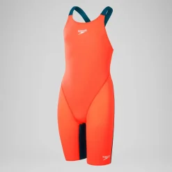 Girls' Fastskin Endurance+ Max Openback Kneeskin Red/Teal