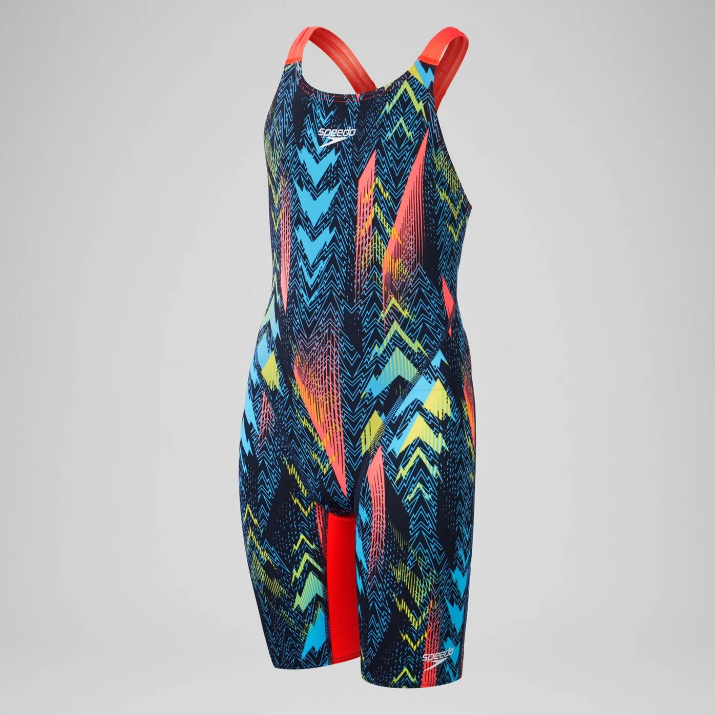Girls' Fastskin Endurance+ Max Openback Kneeskin Teal/Blue/Red