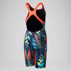 Girls' Fastskin Endurance+ Max Openback Kneeskin Teal/Blue/Red