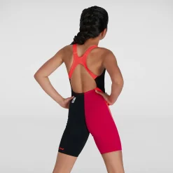 Girls' Fastskin Endurance+ Openback Kneeskin Black/Red
