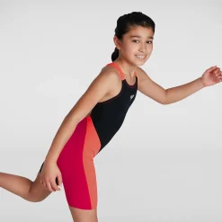 Girls' Fastskin Endurance+ Openback Kneeskin Black/Red