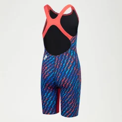 Girls Fastskin Junior Endurance+ Max Openback Kneeskin Blue/Red