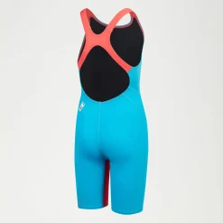 Girls Fastskin Junior Endurance+ Max Openback Kneeskin Blue/Red