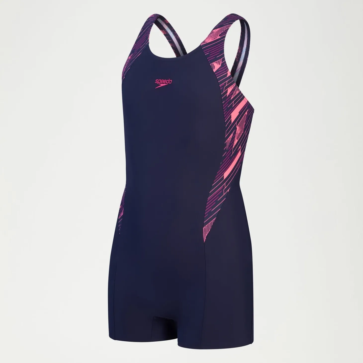 Girls HyperBoom Splice Legsuit Navy/Pink