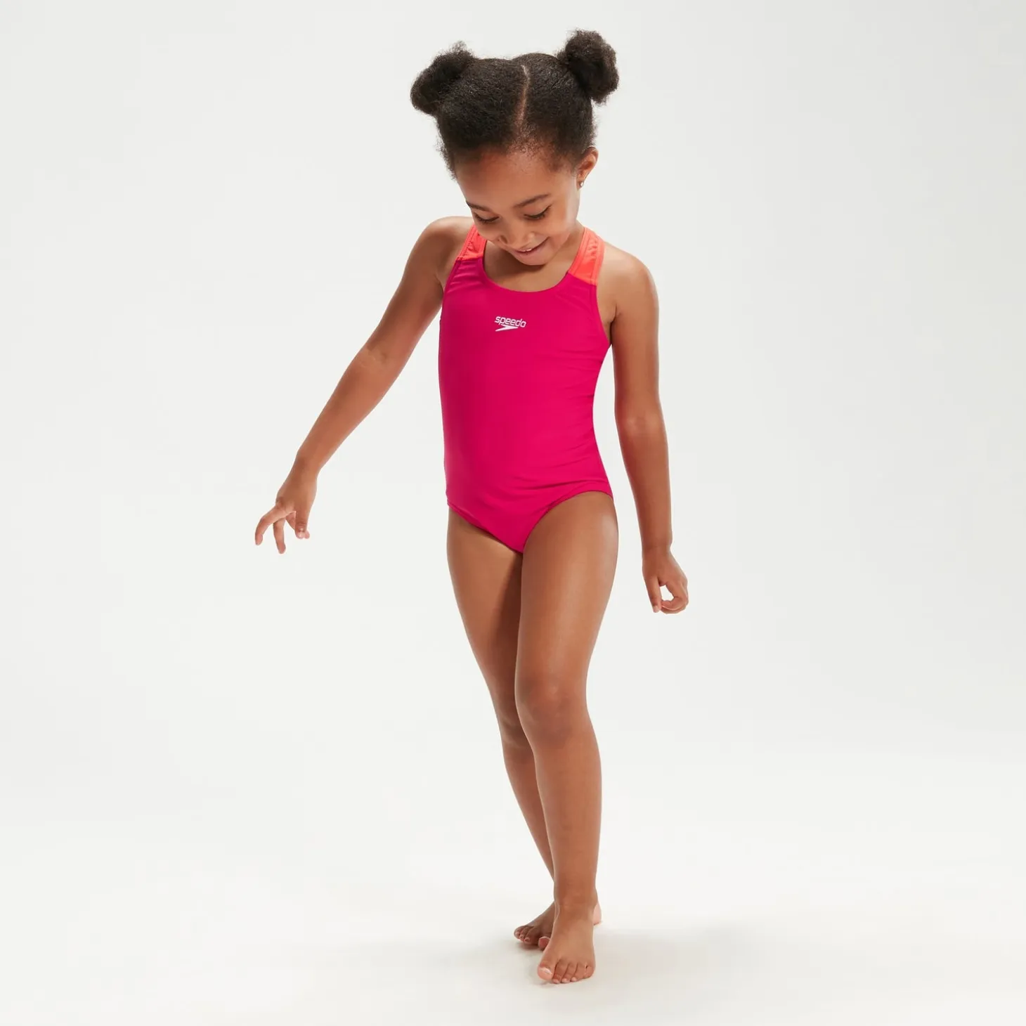Girls Learn to Swim Medalist Swimsuit Pink/Coral