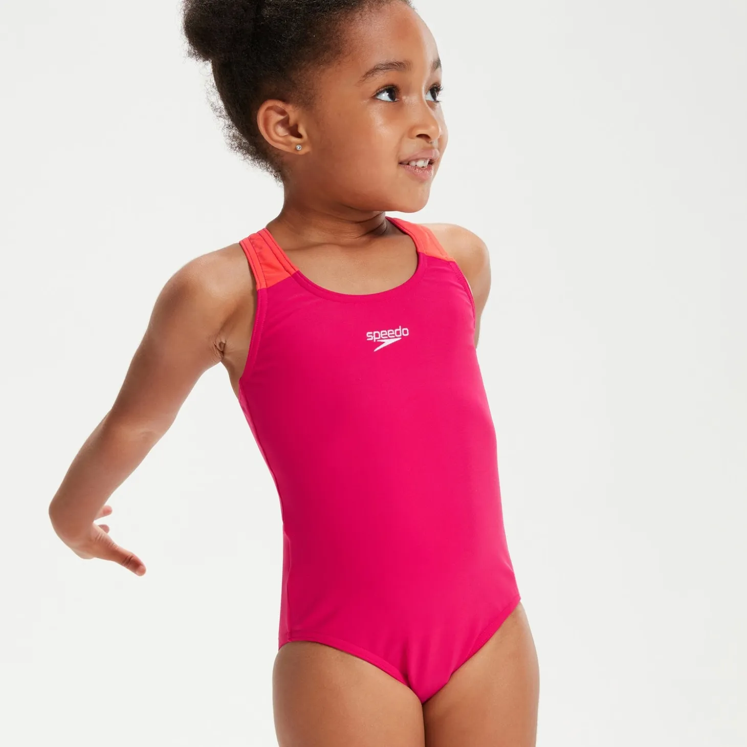 Girls Learn to Swim Medalist Swimsuit Pink/Coral