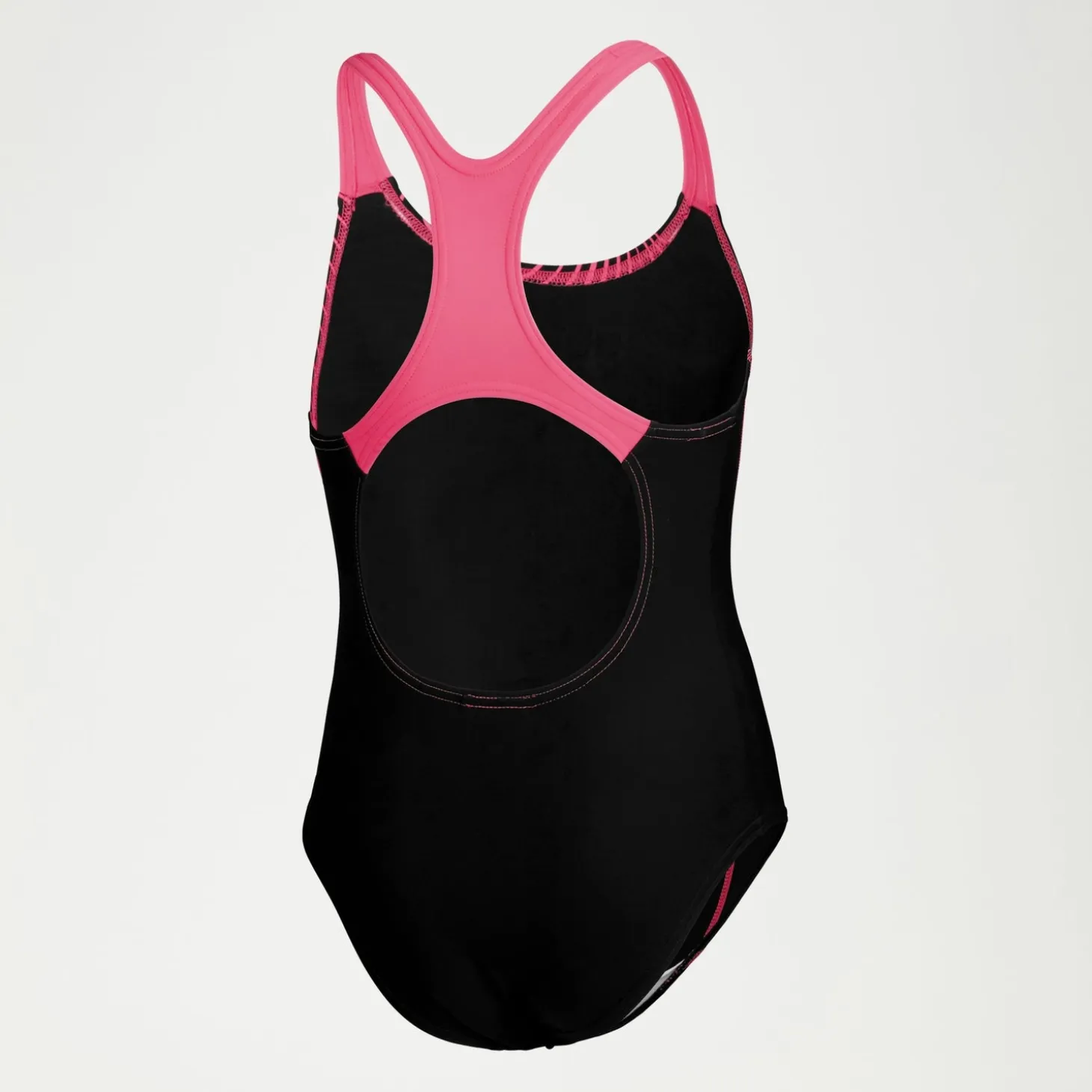 Girls Medley Logo Medalist Swimsuit Black/Pink