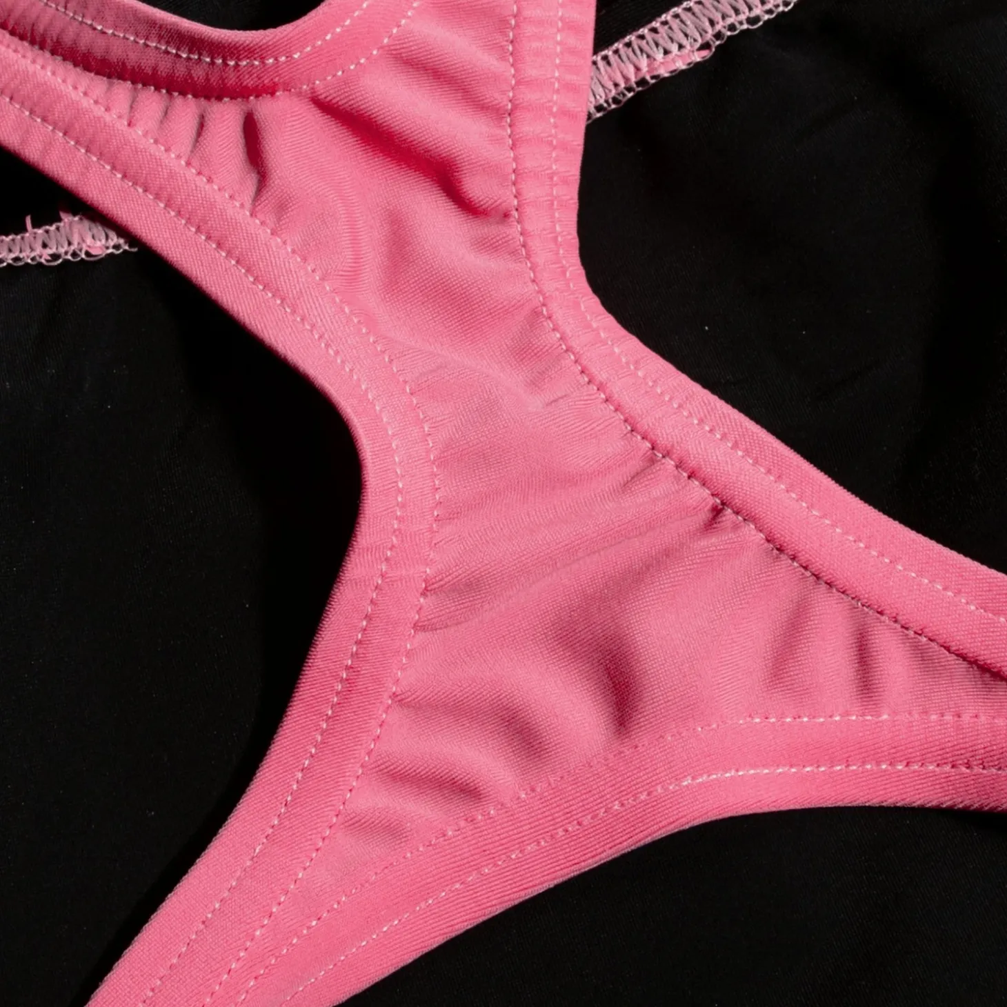 Girls Medley Logo Medalist Swimsuit Black/Pink