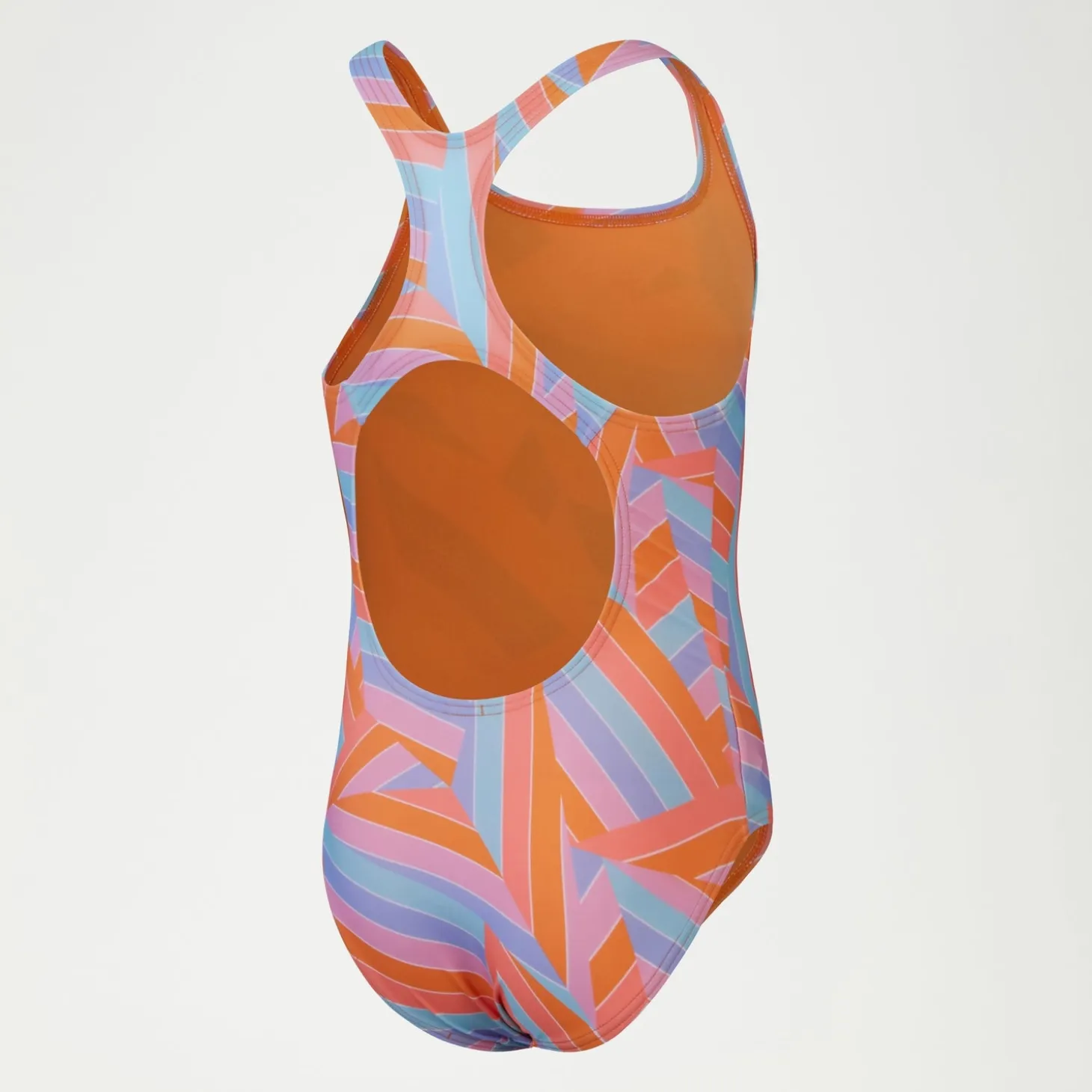 Girls Printed Medalist Swimsuit Orange/Blue