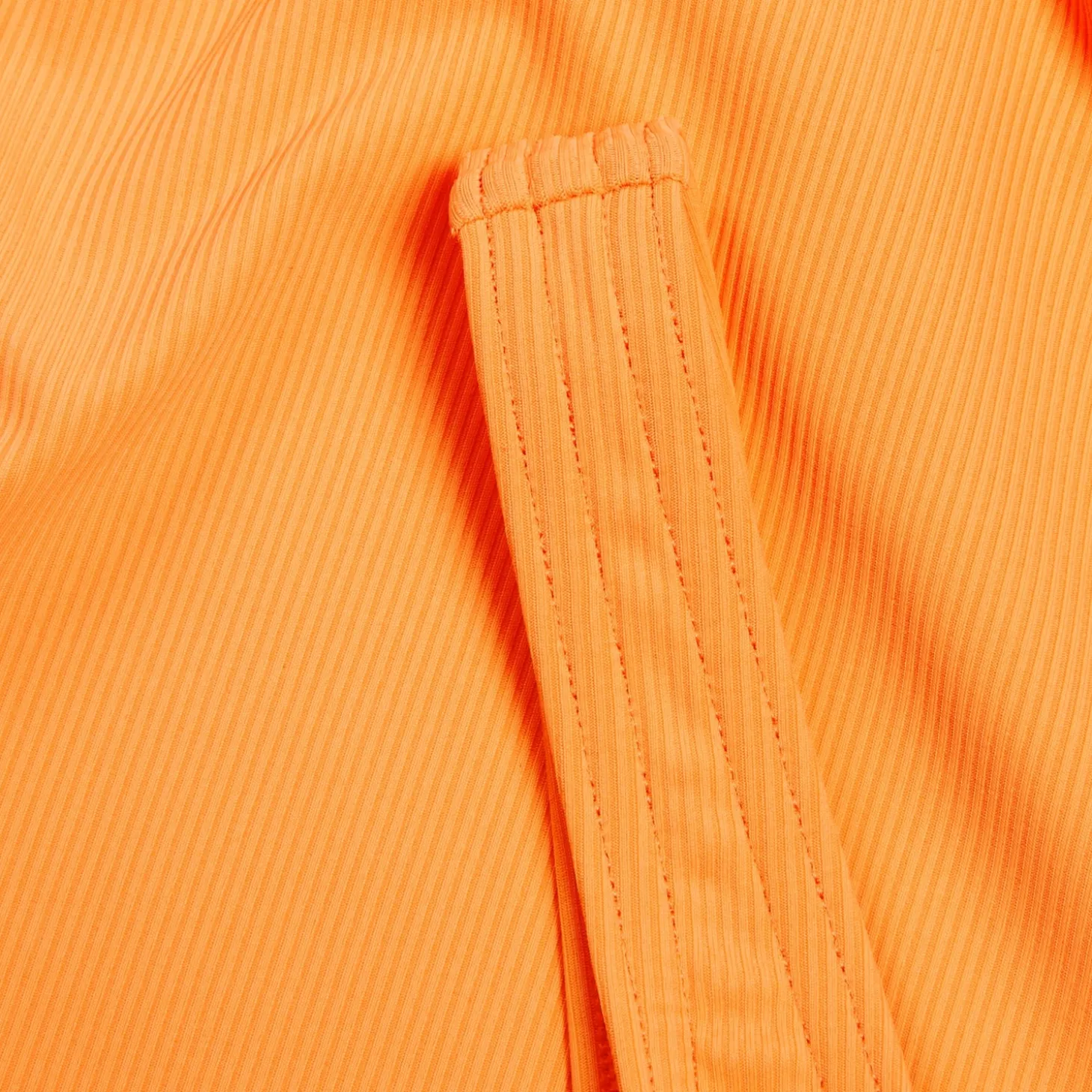 Girls' Textured Swimsuit Orange