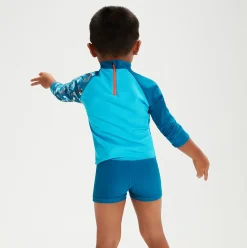 Infant Boys' Long Sleeve Printed Rash Top Blue