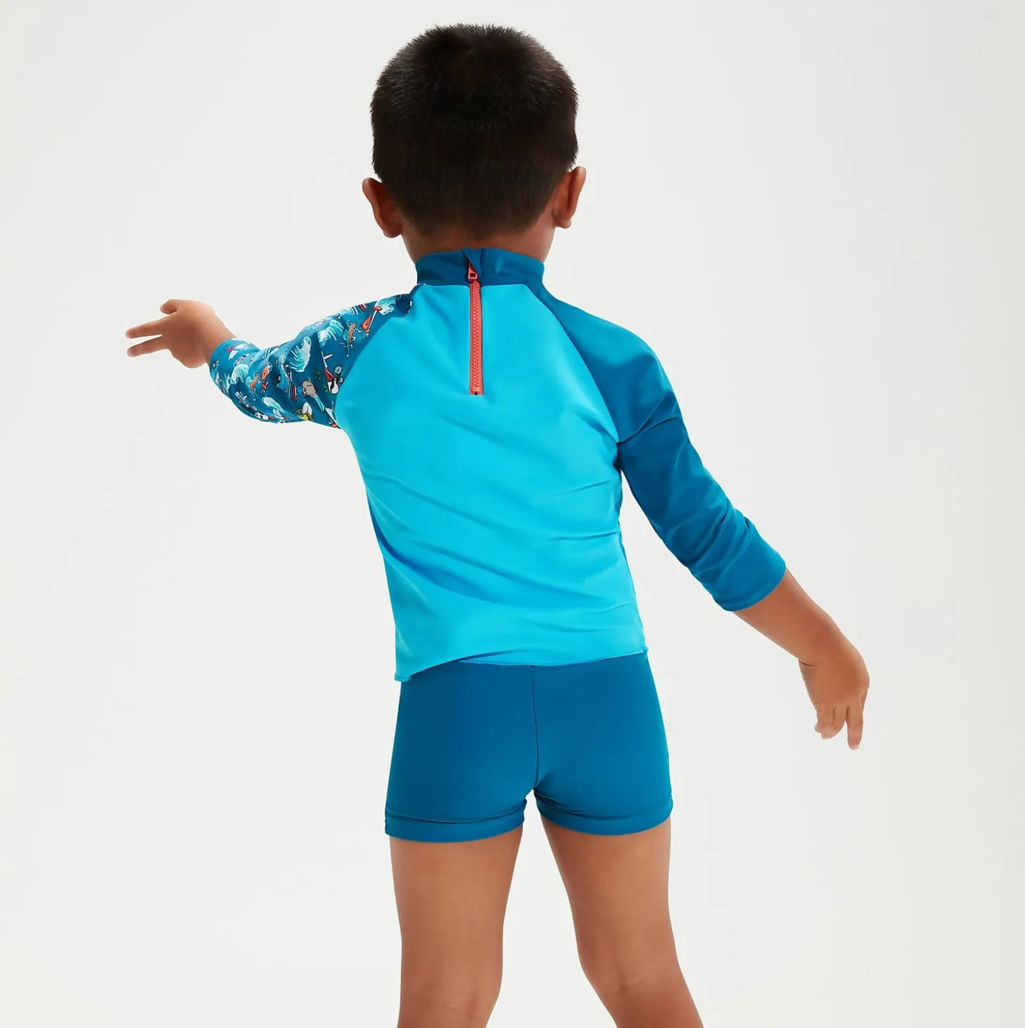 Infant Boys' Long Sleeve Printed Rash Top Blue