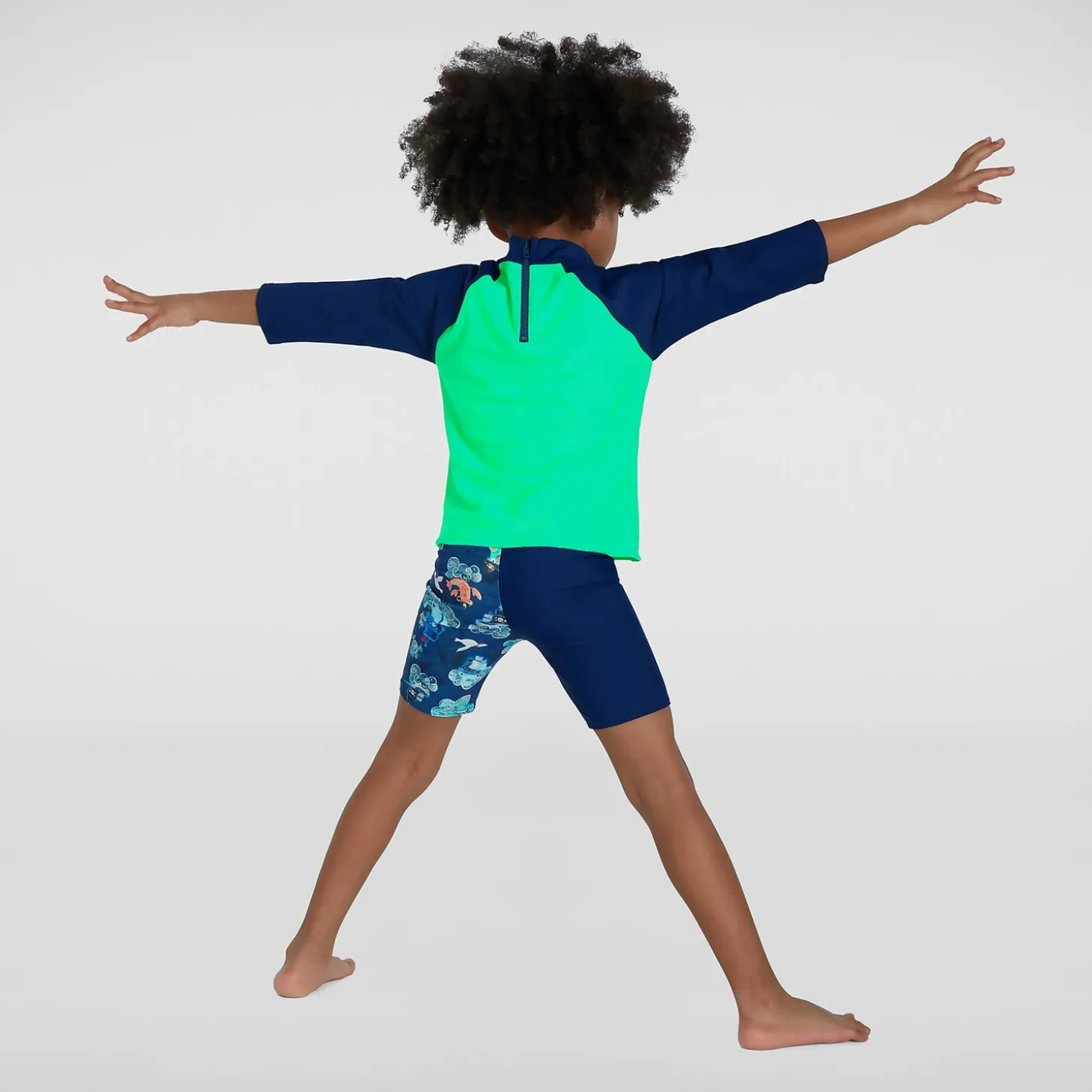 Infant Boys' Long Sleeved Printed Rash Top Green/Blue