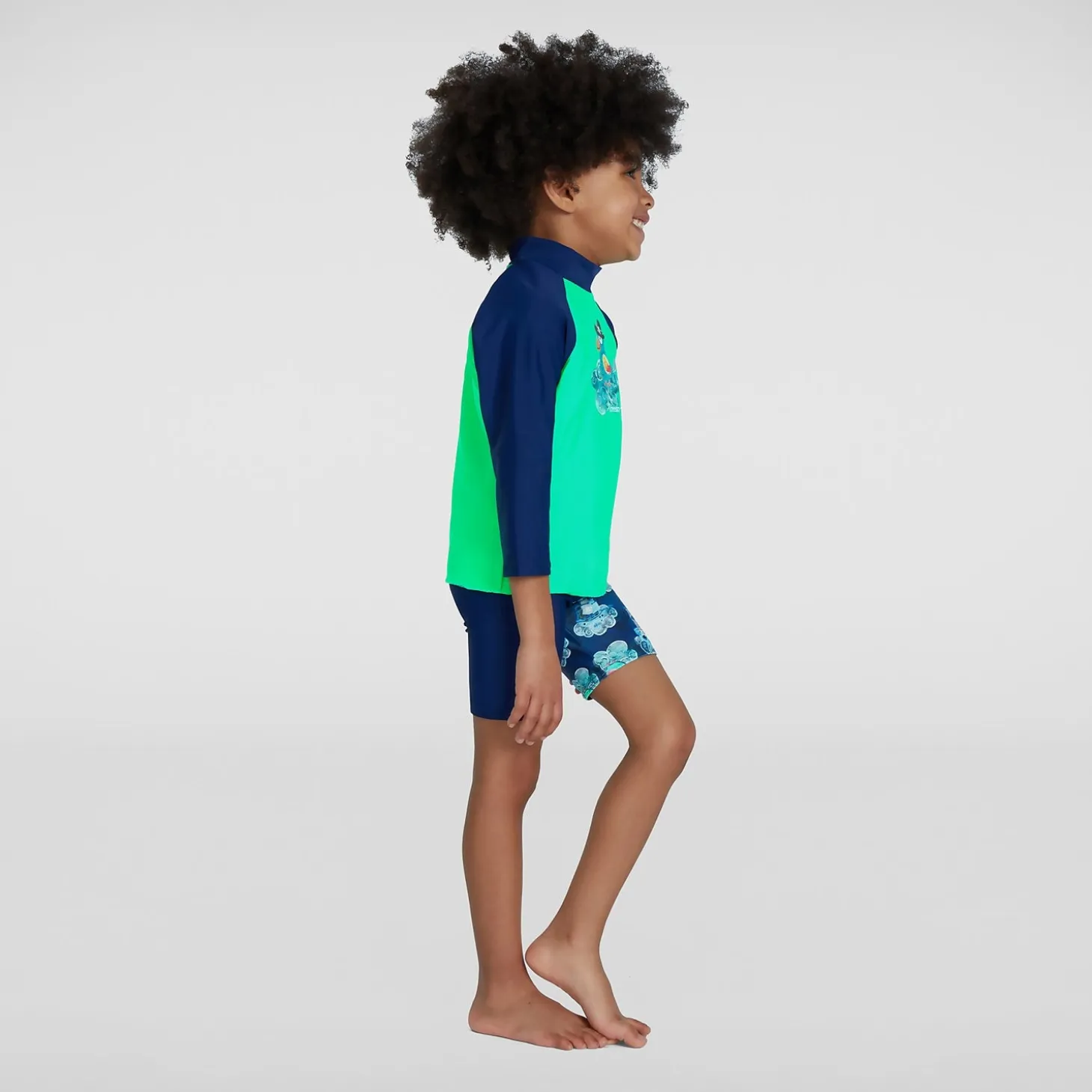 Infant Boys' Long Sleeved Printed Rash Top Green/Blue